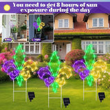 Retisee 3 Pack Mardi Gras Solar Outdoor Lights- Purple Green Gold Yard Stakes Lights, Fleur De Lis Metal Wire | Lumora