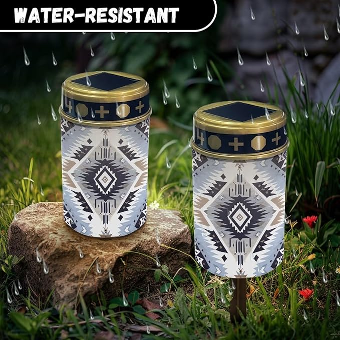 ZOUTAIRONG Solar Light for Cemetery Grave Solar Pathway Lights,Solar Lights 2 Pack Outdoor Waterproof Garden Stake Lights for Outside Yard Patio Landscape Lighting Blue Warm Pathway Lights Spotlights