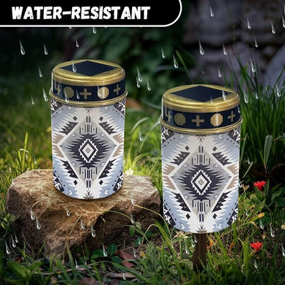 ZOUTAIRONG Solar Light for Cemetery Grave Solar Pathway Lights,Solar Lights 6 Pack Outdoor Waterproof Garden Stake Lights for Outside Yard Patio Landscape Lighting Blue Warm Pathway Lights Spotlights