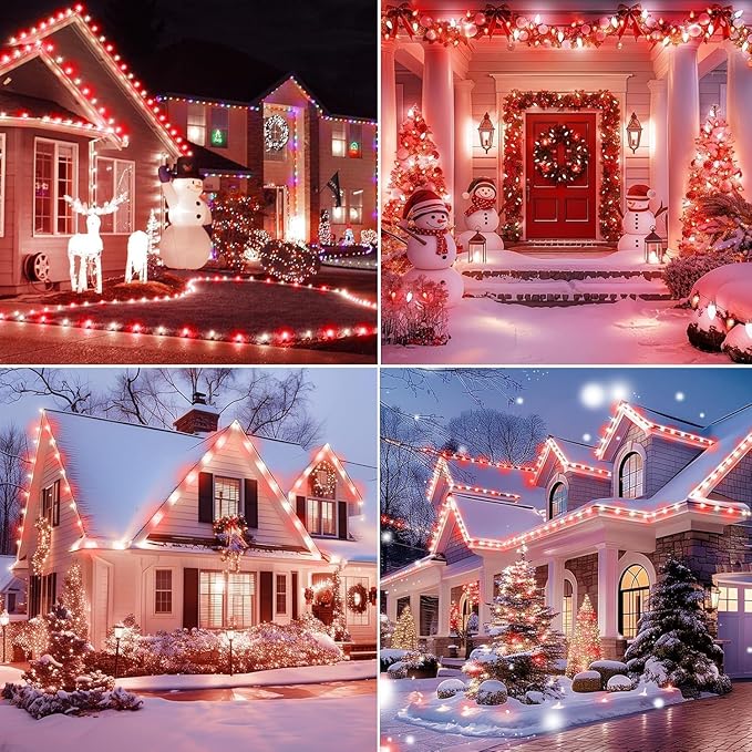 100 Feet Commercia Led Outdoor Christmas Lights, Waterproof C9 Christmas String Lights with 100 C9 Strawberry Bulbs | Lumora
