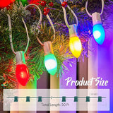 C9 Light Strand, 50 FT Outdoor String Lights Christmas Stringer with 50 Sockets for Christmas Decor Patio, E17 | Lumora