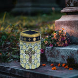 Cross Floral Solar Lights Outdoor,Solar Stake Lights Garden Lights,Waterproof Solar Lights for Outside Yard Patio | Lumora