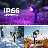 L LOHAS LED Tree Spotlight Outdoor, Purple Halloween Spot Lights for Yard, Auto On/Off 5W 120V Landscape Lighting | Lumora