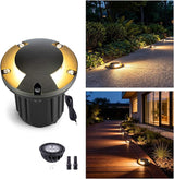 Gardenreet In Ground Well Light - Brass 12V Ip65 Outdoor Waterproof Landscape Lighting, Low Voltage LED In-Grade | Lumora
