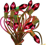 EST. LEE DISPLAY L D 1902 Outdoor Christmas String Light Sets with Purple C7 Bulbs & Green Hanging Cord Included | Lumora