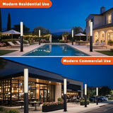 Landscape Path Lights, 92" Tall Outdoor Pathway Bollard Light Waterproof, Driveway Pole Lamp 3000K LED Yard Walkway | Lumora