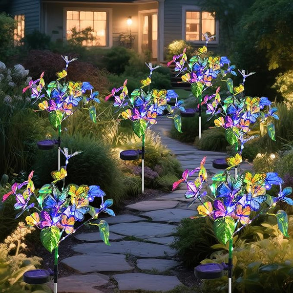 Solar Garden Lights Outdoor Waterproof Solar Lights 6 Pack with New Upgraded 40 LED 18 Butterfly Outdoor Lights for | Lumora