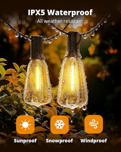 VIPAR 25FT ST38 Outdoor String Lights and 100FT ST38 LED String Lights