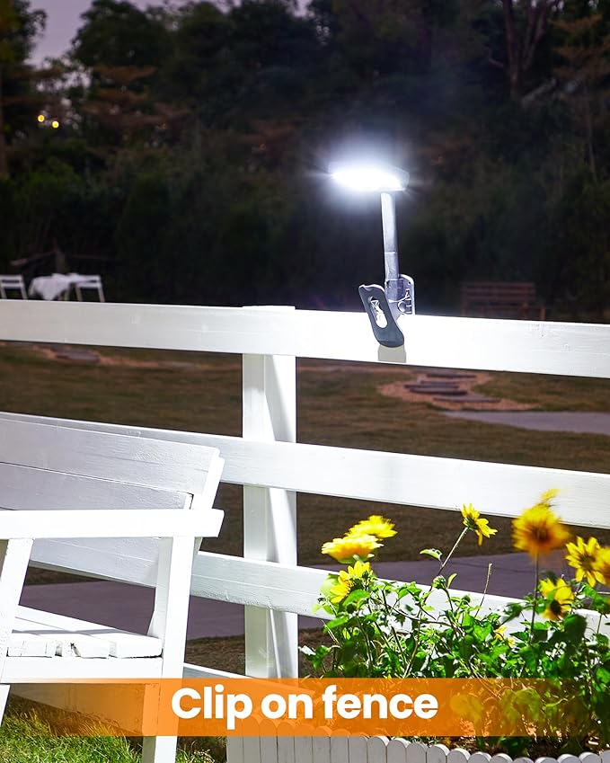 Clip On Solar Lights Outdoor, Motion Sensor Outdoor Lights, 92 LEDs 600LM Solar Fence Lights Outdoor | Lumora
