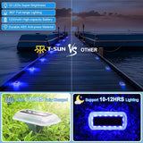 T-SUN Solar Deck Lights Outdoor Waterproof, Deck Lights Solar Powered, Driveway Marker Light for Fence Front Door | Lumora