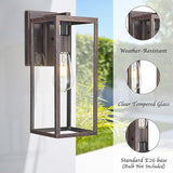 Bestshared Outdoor Wall Sconce, 15 Inch Outdoor Wall Lantern with Clear Glass, Anti-Rust Porch Lights,Weather | Lumora
