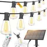 100FT Solar String Lights Outdoor Waterproof with Remote Control Solar Patio Lights 30+2 shatterproof LED ST38 | Lumora