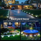 SOLPEX 10 Pack Solar Ground Lights Outdoor Waterproof, Solar Powered Pathway Lights, Landscape Lighting for Garden | Lumora
