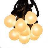 Hometown Evolution, Inc. White Pearl Outdoor Patio Globe String Lights (Commercial 25 Foot 20 Socket - G50 White | Lumora