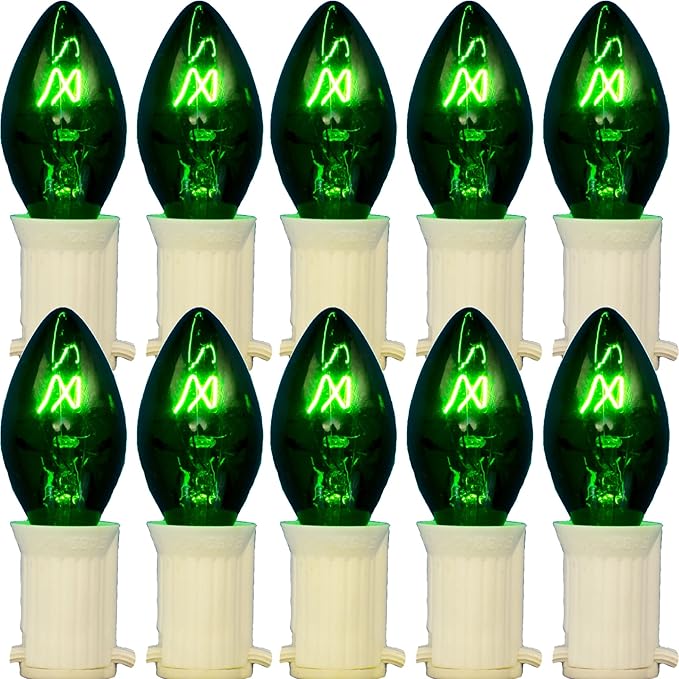 EST. LEE DISPLAY L D 1902 C7 Transparent Colored Christmas Lights Indoor ＆ Outdoor String Light Steady Replacement | Lumora