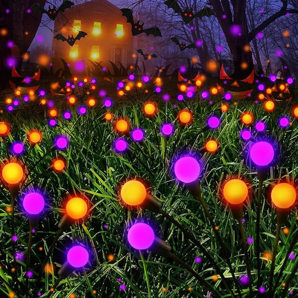 Albelt Halloween Decorations Outdoor, 6 Pack Solar Firefly Lights Outdoor, 48 LED Solar Halloween Lights | Lumora