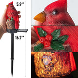 Dazzle Bright 2 Pack 22.5 in Cardinal Bird Solar Lights, Red Bird Solar Powered Lights Cardinal Garden Stake Light | Lumora