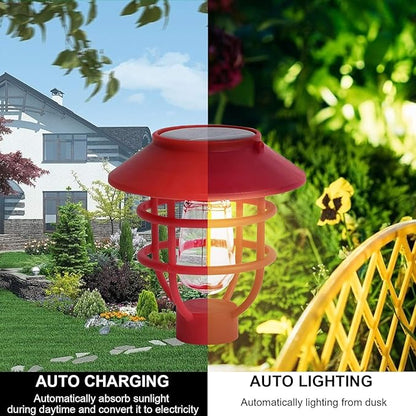 6PK Christmas Solar Pathway Lights - Christmas Decorations Outdoor Solar LED Lights with Garden Stake, Decorations Outdoor for Yard Garden Lawn Walkway Patio Driveway Decor, Warm White