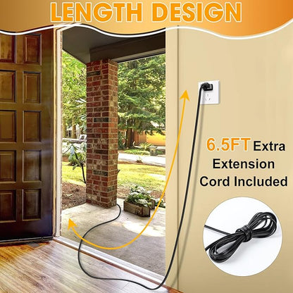 LED Outdoor String Lights 25FT with 9 Shatterproof S14 Bulbs, Waterproof for Porch, Deck, Garden, Balcony, Dimmable 2700K