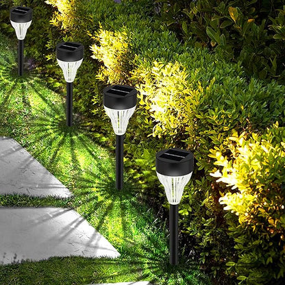 Solar Pathway Lights, 8 Pack LED Outdoor Waterproof, Auto On/Off Solar Garden Lights for Yard, Lawn, Walkway & Driveway Landscape Lighting (8)