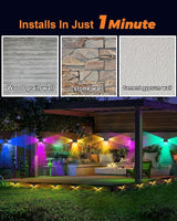 12Pack 3-Side Color Changing Solar Powered Fence Lights Outdoor Decorative LED Waterproof Yard Lamps for Outside | Lumora