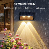 WdtPro Solar Fence Lights Outdoor - 3500K/6000K 2 Modes, Super Bright Lens LED Fence Lights Solar Powered, IP65 | Lumora