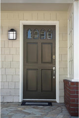 6689800 One-Light Exterior Wall Lantern, Textured Black Finish on Cast Aluminum with Frosted Acrylic Lens | Lumora