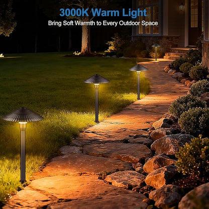 ZZXX All-in-One Low Voltage Landscape Lighting Kit 4-Pathway Lights with 40W Transformer, 5W LED Landscape Lighting Low Voltage 12-24V,IP66 Waterproof Outdoor Lights 2700K for Yard Patio Walkway
