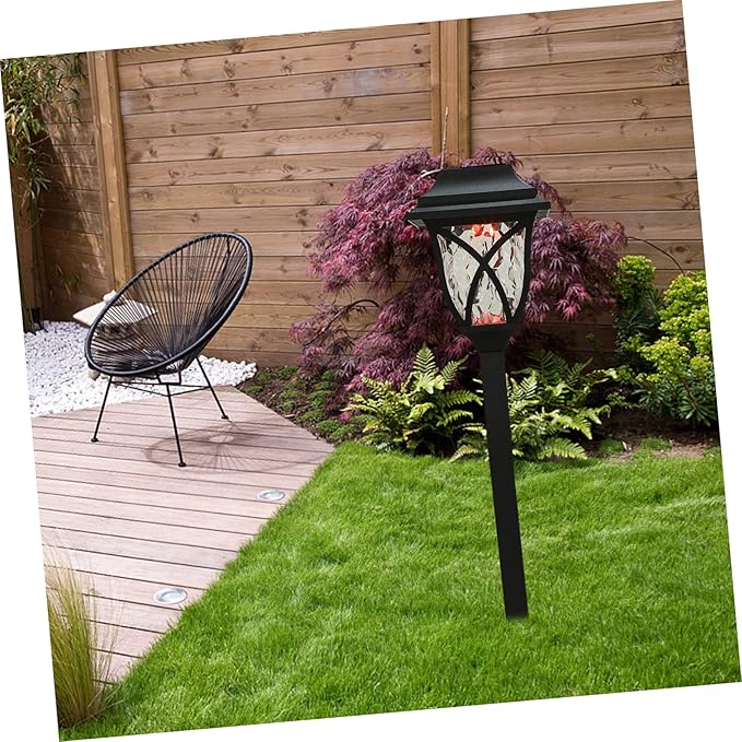Angoily 4pcs Solar Garden Light Led Landscape Lamp for Lawn Pathway Outdoor Use Construction Easy Installation Dual Function Ground Pillar Lamp