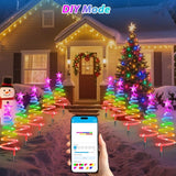 10Pack Smart Christmas Pathway Lights Outdoor with RGBW DIY Modes, APP Control Spiral Christmas Tree with Music | Lumora