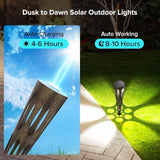 JJX Solar Pathway Lights, 6 Pack Outdoor Walkway Solar Lights for Yard Outside, Warm Light LED Landscape Light | Lumora