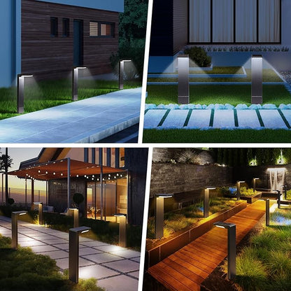 Retro Solar Pathway Lights Outdoor 8 Pack + Modern Solar Path Lights 4 Pack