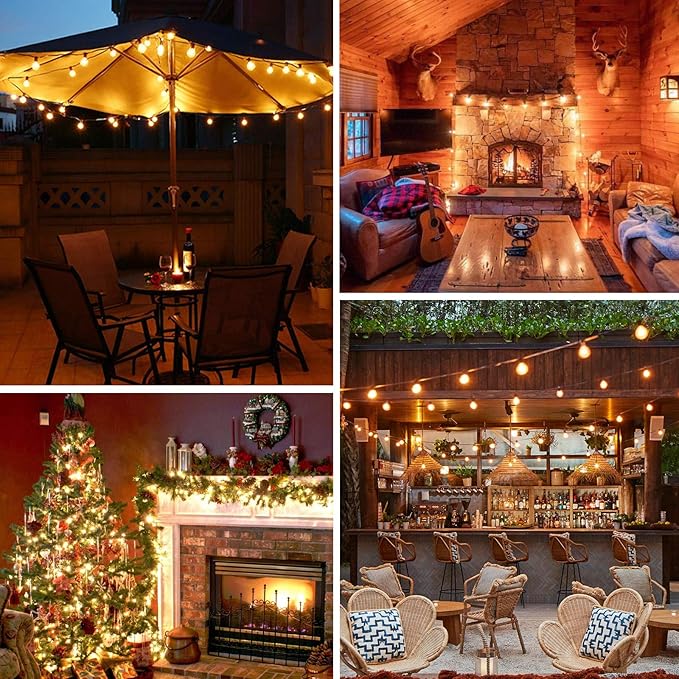 100FT Outdoor G40 LED Globe String Lights Dimmable Waterproof Shatterproof Patio Lights with 104 Bulbs Connectable | Lumora