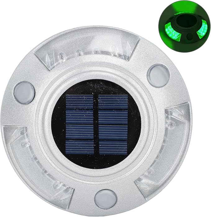 Driveway Dock Light, 800m Visible Distance Silver Solar Dock Light, Pathway Working Time Up to - Outdoor Deck Light | Lumora
