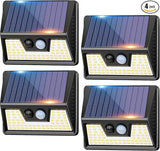 4 Pack Solar Motion Lights Outdoor, Waterproof Fence Lights Solar Powered with 3 Lighting Mode, Cold White LED Step | Lumora
