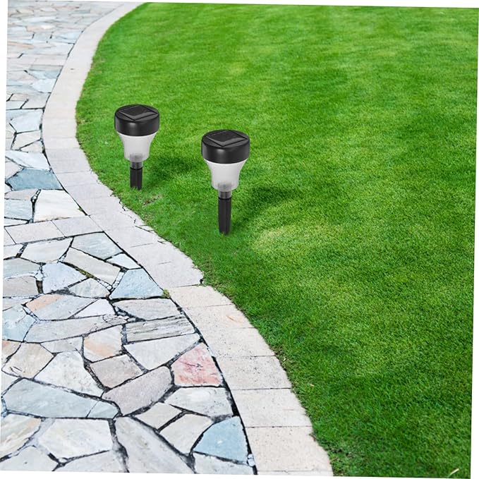 Veemoon 2pcs Outdoor Solar Pathway Lights Garden Lights Led Solar-Powered Landscape Lighting for Patio Driveway Backyard