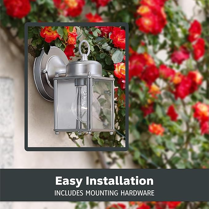 DESIGNERS FOUNTAIN Preston Outdoor Light Fixture, 8 Inch Exterior Wall Lantern Sconce for Front Door, Patio and | Lumora