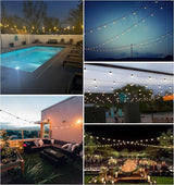 164FT Outdoor String Light Hanging Kit | Black Vinyl-Coated 304 Stainless Steel Wire Rope | Turnbuckles & Hooks | | Lumora