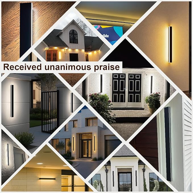 70.87 in Modern Outdoor Lights, 3000K Linear Exterior Wall Light Wall Mount, IP65 Waterproof Long Wall Sconce Light | Lumora