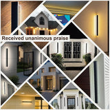 70.87 in Modern Outdoor Lights, 3000K Linear Exterior Wall Light Wall Mount, IP65 Waterproof Long Wall Sconce Light | Lumora