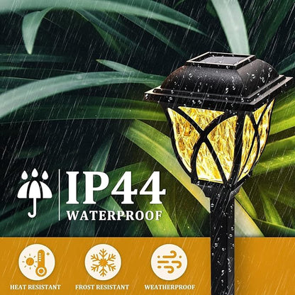 Solar Lights Outdoor Garden 6 Pack LED Garden Waterproof Pathway for Yard Patio Landscape Walkway(Warm White)