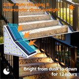 Solar Stair Lights Outdoor, Waterproof IP65 Solar Outdoor Lighting, 1200mAh,19 LED,Outdoor Step Lights,for Garden | Lumora