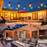 Aialun 24FT LED Outdoor String Lights, Outside Patio Backyard Light with S14 2700K Shatterproof Edison Bulbs | Lumora