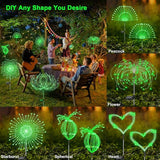 Solar Garden Lights Outdoor, 2 Pack 120 LED Twinkling Firework Lights Decorative with 2 Modes, Outdoor Waterproof | Lumora