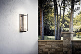 Kichler Camden 26" 3 Light Outdoor Wall Light with Opal Etched Glass in Anvil Iron | Lumora