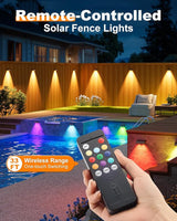VOLISUN Solar Fence Lights with Remote Control, 50 Lumen LED Fence Lights Solar Powered, IP65 - Outdoor Path Light | Lumora