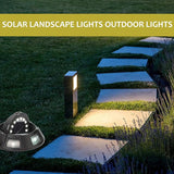 Luxshiny 4pcs Outdoor Energy-Powered In-ground Lights with Rotatable Side Glow, White and Colored Plastic Lawn | Lumora