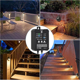 HIBOITEC Low Voltage Deck Lights Kit with Transformer Photocell Sensor and Timer IP67 Waterproof Fence Lights UL | Lumora