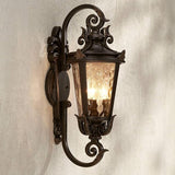 John Timberland Marseille Rustic Industrial Outdoor Wall Light Fixture Veranda Bronze Scroll 21 1/2" Champagne | Lumora