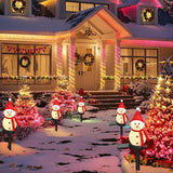 Solar Christmas Pathway Light，Set of 4 Solar Snowman Lights Waterproof Outdoor Christmas Decorations for Xmas | Lumora